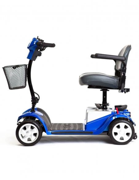 Côté droit du scooter pour handicapé & senior Kymco Mini LS en Bleu