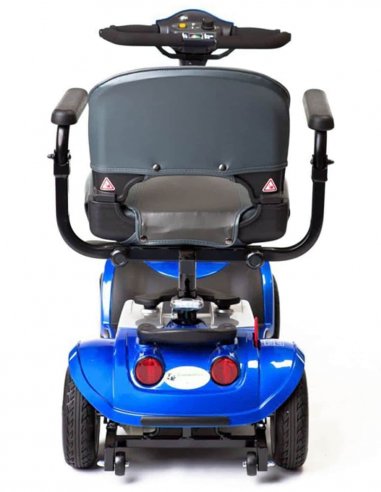 Arrière du scooter électrique médical Kymco Mini LS en Bleu