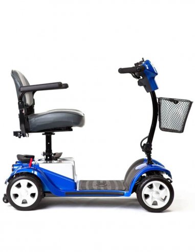 Côté gauche du scooter électrique pour senior Kymco Mini LS en Bleu