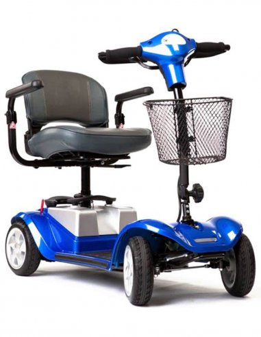 Scooter senior et handicapé Kymco Mini LS en Bleu, biais devant