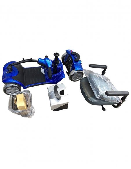 Scooter électrique PMR senior Kymco Healthcare Mini LS démonté, en Bleu