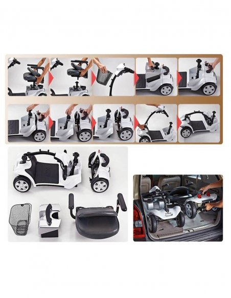 Plan de démontage du scooter électrique PMR senior Kymco Mini LS