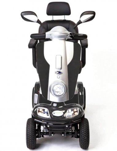 Face avant du scooter électrique PMR senior handicapé Kymco Midi XL en Gris
