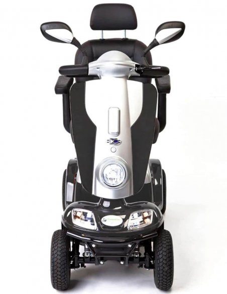 Face avant du scooter électrique PMR senior handicapé Kymco Midi XL en Gris