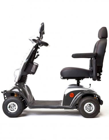 Côté droite du scooter pour handicapé et senior Kymco Midi XL en Gris