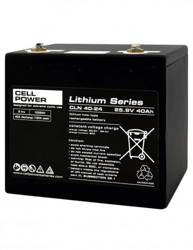 Batterie Lithium 40 Ah 24V utilisée pour la conversion de scooters électriques PMR senior ou personne handicapée