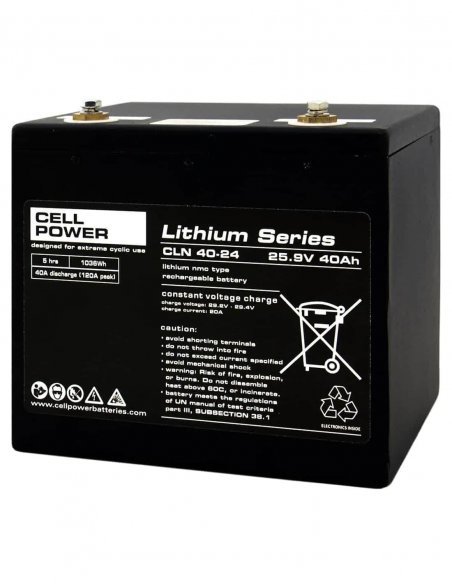 Batterie Lithium 40 Ah 24V utilisée pour la conversion de scooters électriques PMR senior ou personne handicapée