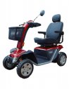 Face en biais droit du scooter électrique handicapé et PMR Pride XL140 et XL140S en rouge