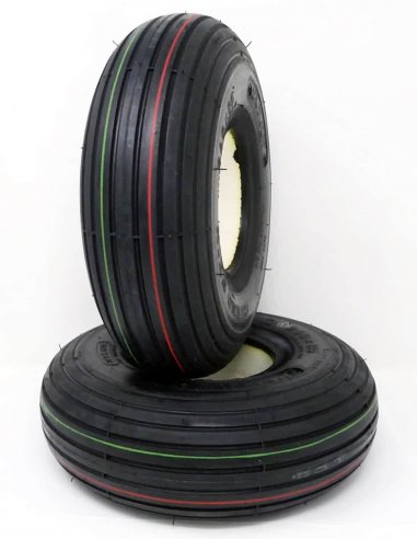 Deux pneus pleins à bandage en noire pour essuie avant de scooter électrique PMR Freerider Panther 3 et 4