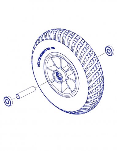 Roue avant pour scooter 3 roues Pride Gogo Elite, Indépendance Royal Mini et Practicomfort Beaufort 3