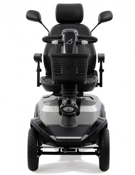 Vue avant du scooter électrique handicapé PMR Life & Mobility Presto en gris