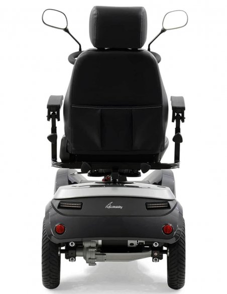 Vue arrière du scooter électrique handicapé PMR senior Life & Mobility Presto en gris