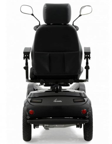 Vue arrière du scooter électrique handicapé PMR Life & Mobility Presto S en noir