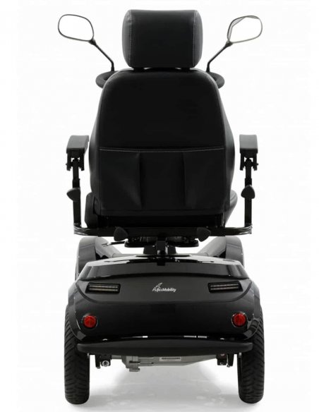 Vue arrière du scooter électrique handicapé PMR Life & Mobility Presto S en noir