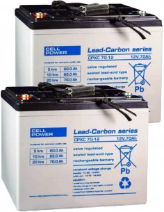 Batterie Cellpower CPXC 70-12 (en face) spéciale pour scooter PMR, senior, pour personne handicapée ou mobilité réduite