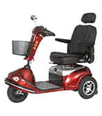 Scooter &eacute;lectrique de mobilit&eacute; r&eacute;duite et handicap&eacute; Shoprider S-778XLS en rouge