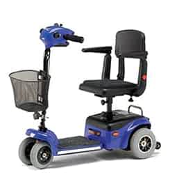 Scooter &eacute;lectrique handicap&eacute; et de mobilit&eacute; r&eacute;duite Shoprider TE787NA en bleu