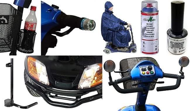 Porte-bouteille, protection guidon, guidon ergonomique, poncho et pare-chocs pour scooter électrique Kymco Super 6 - 8