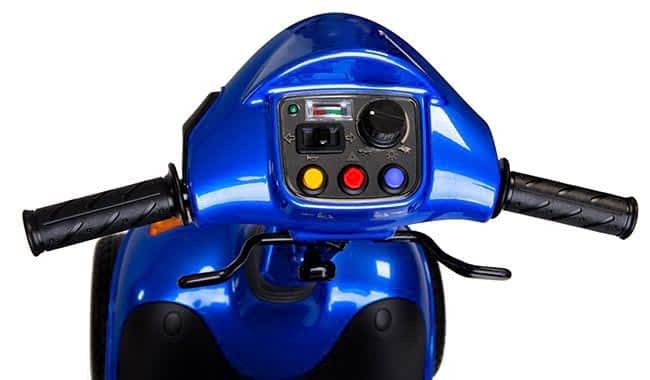 Guidon du scooter électrique médicalisé Kymco Super 6 – 8 en bleu