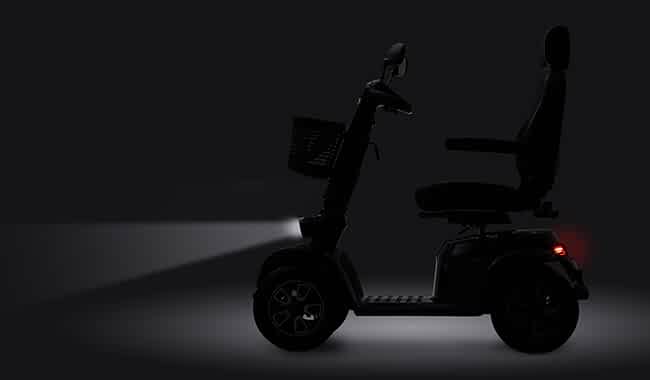 L’éclairage en LED du scooter électrique 4 roues Life Mobility Presto
